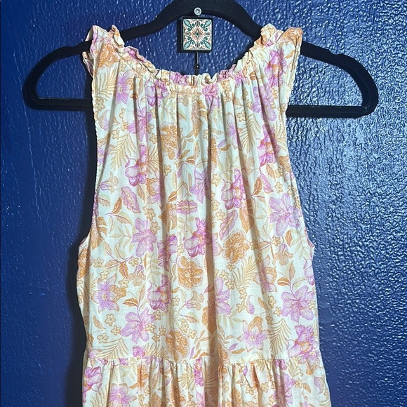 Mango Floral Maxi Dress - Pink and Orange SIZE 6 - Picture 11 of 12